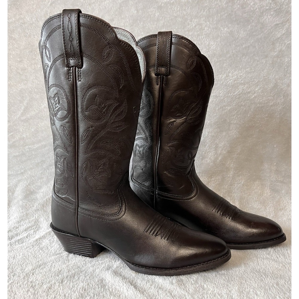 Ariat Heritage #10001015 (15702) Mens‎ Brown Leather Boots Size 6 B Round Toe